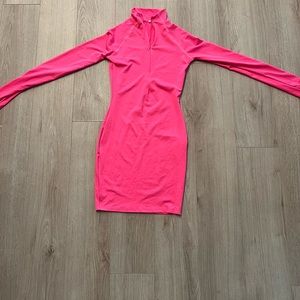 Pink long sleeve dress